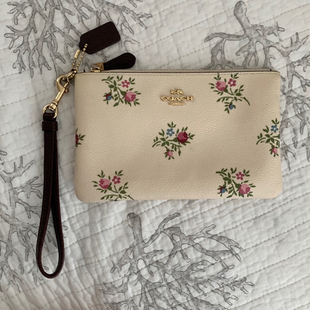 Floral Coach Wristlet
